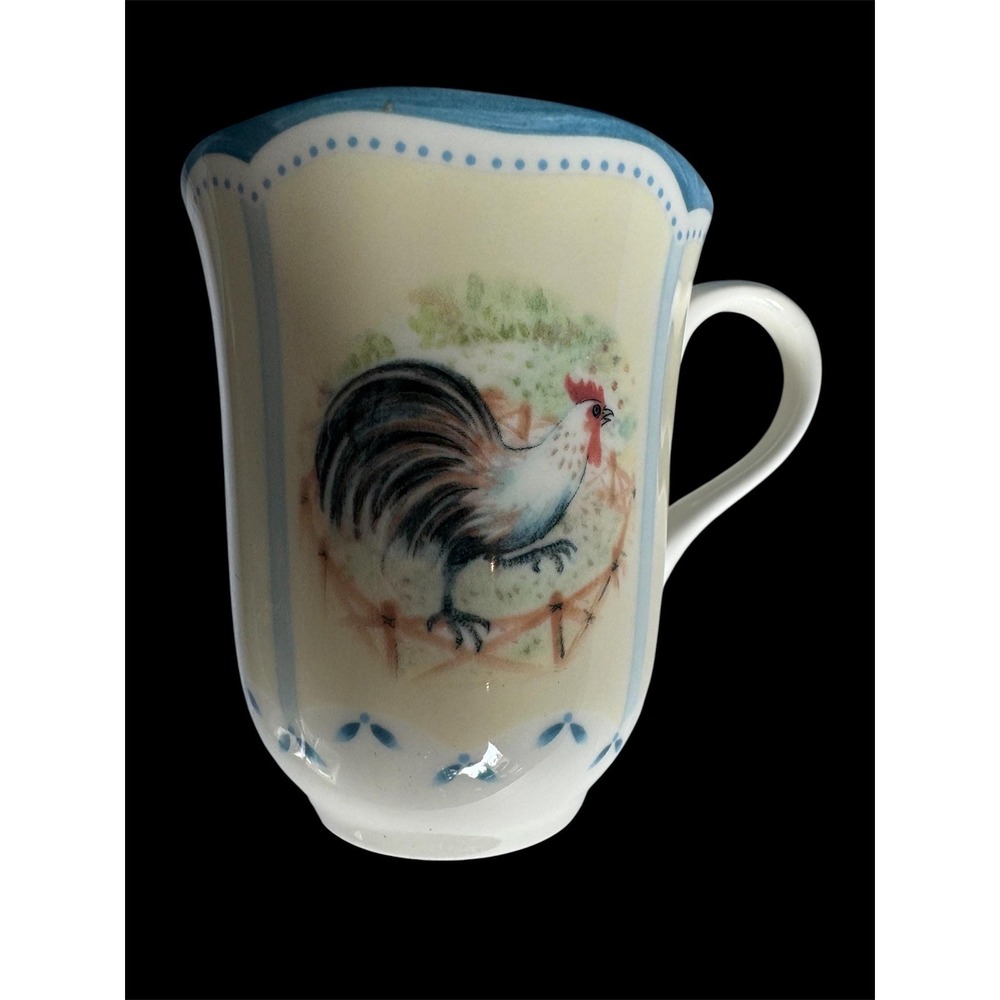 VTG Lenox Provencal Garden Rooster Mug French Country Farmhouse Porcelain Cup
